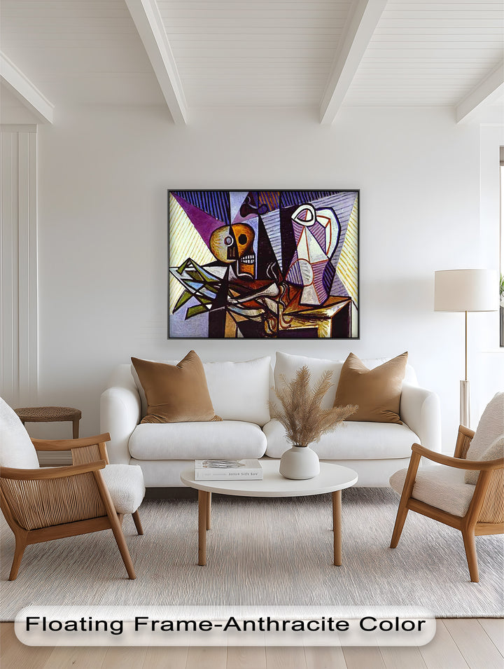 Still Life with Skull by Picasso – Symbolic Cubist Oil Painting