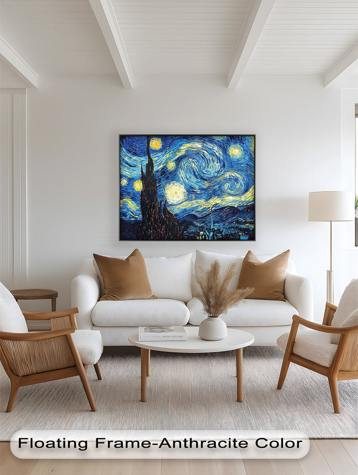 The Starry Night by Vincent van Gogh – Post-Impressionist Oil Painting