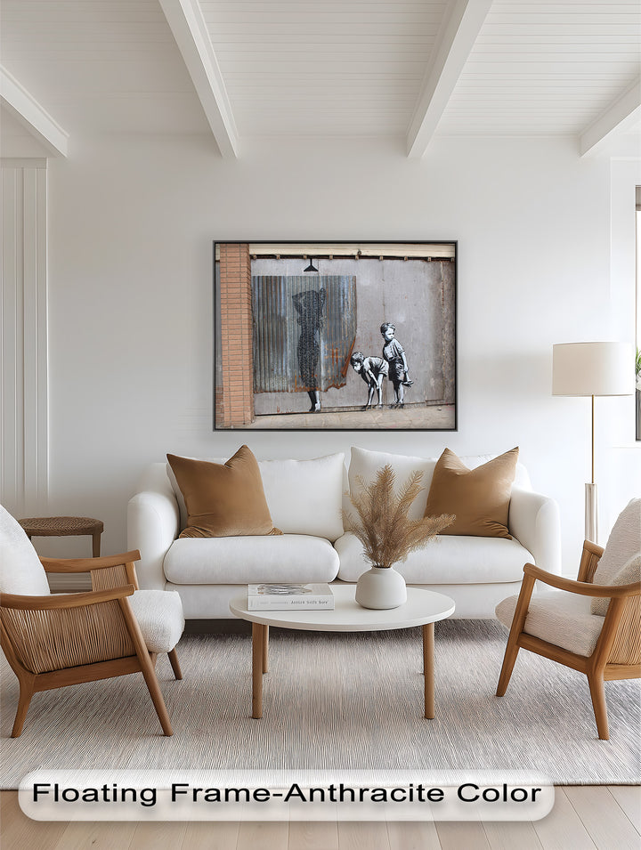 Boys Looking Girl – Banksy Oil Painting