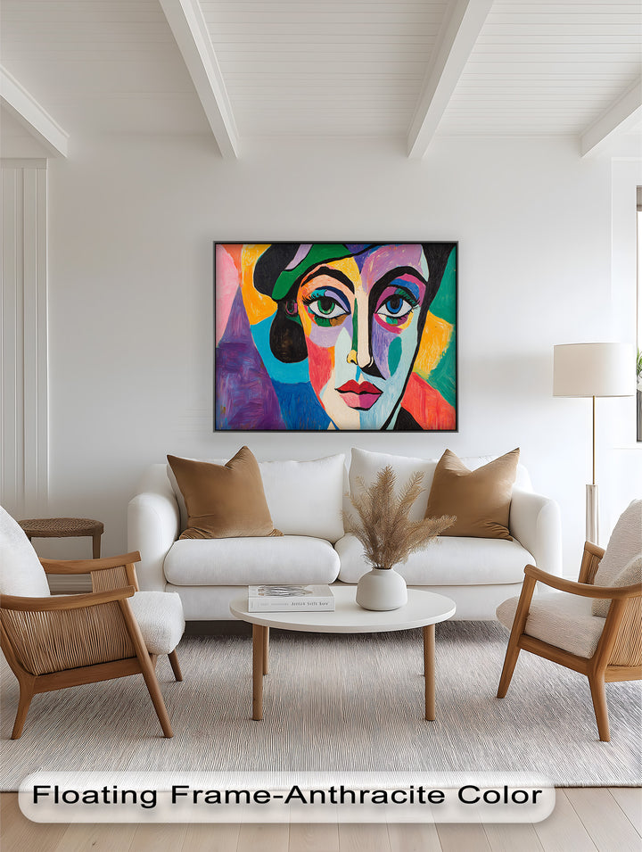 Frauenporträt Ölgemälde – Fauvistische expressionistische Kunst
