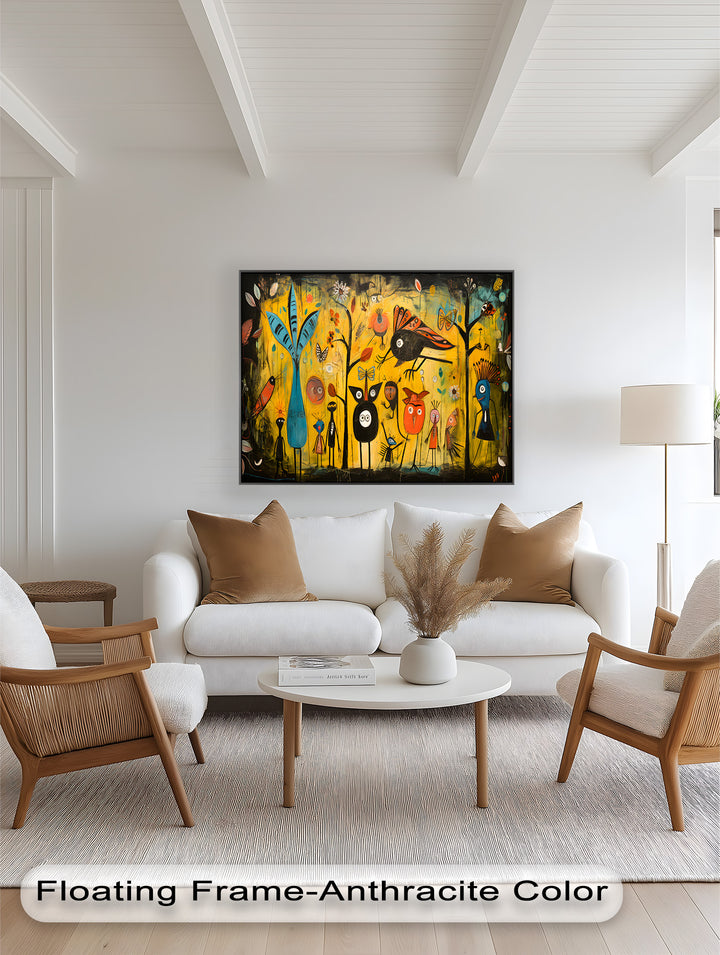 Whimsy in the Wild – Surreal Forest Creature Picasso Oil Painting