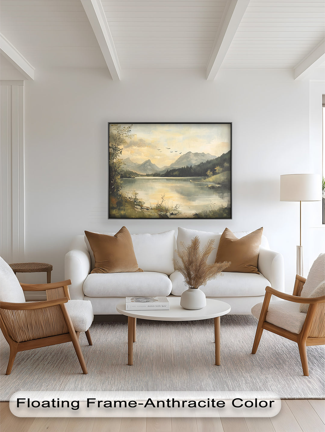 Vintage Wild River – Landscape Oil Painting