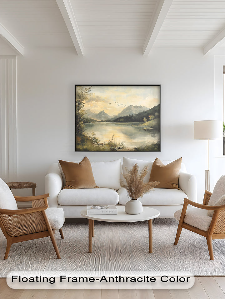 Vintage Wild River – Landscape Oil Painting