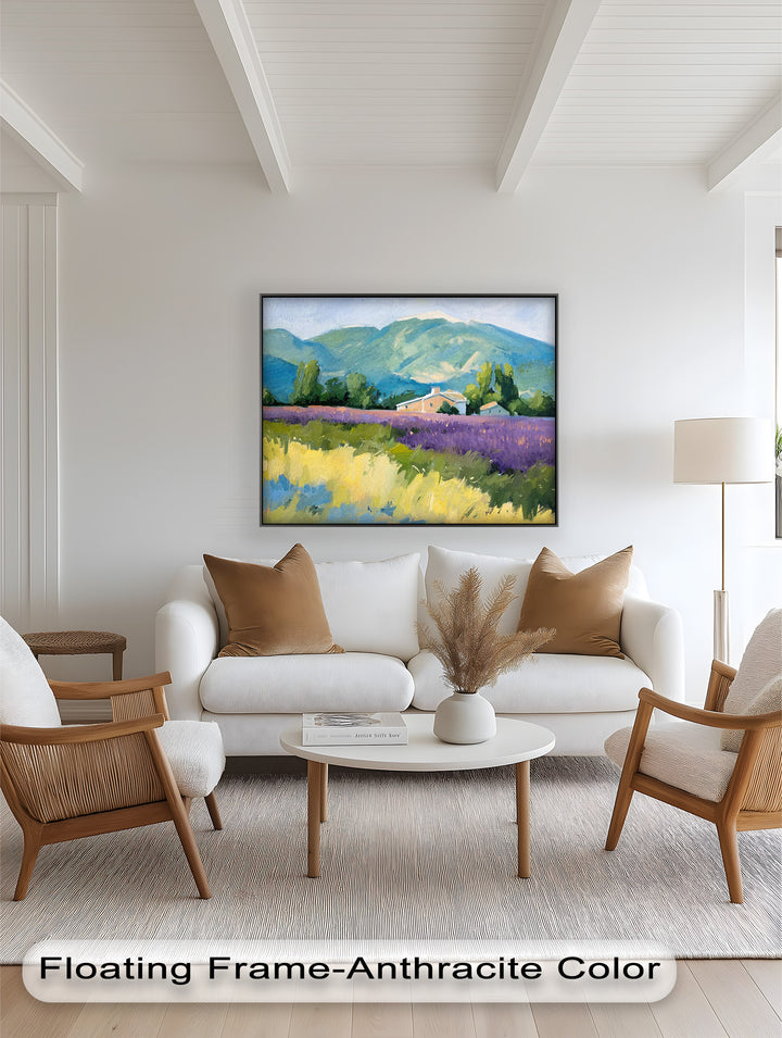 Lavender Fields in Provence – Impressionist Landscape Oil Painting