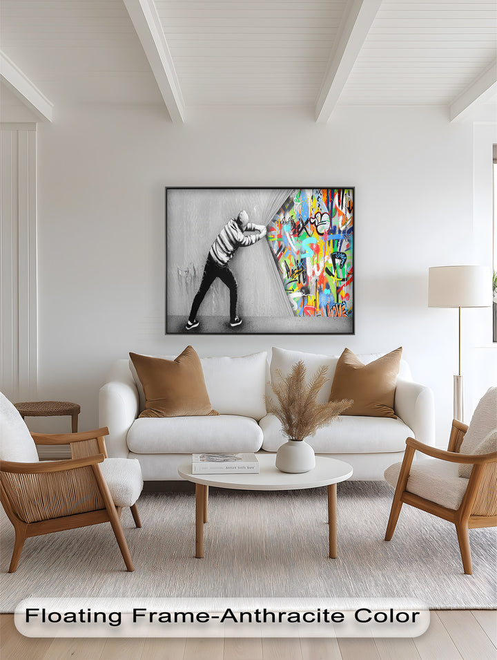 Unveiling the Chaos – Banksy Oil Painting