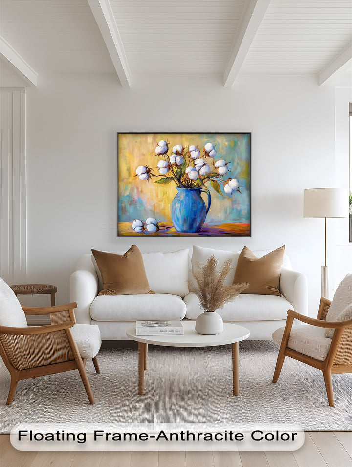 Blue Vase – Floral Oil Painting