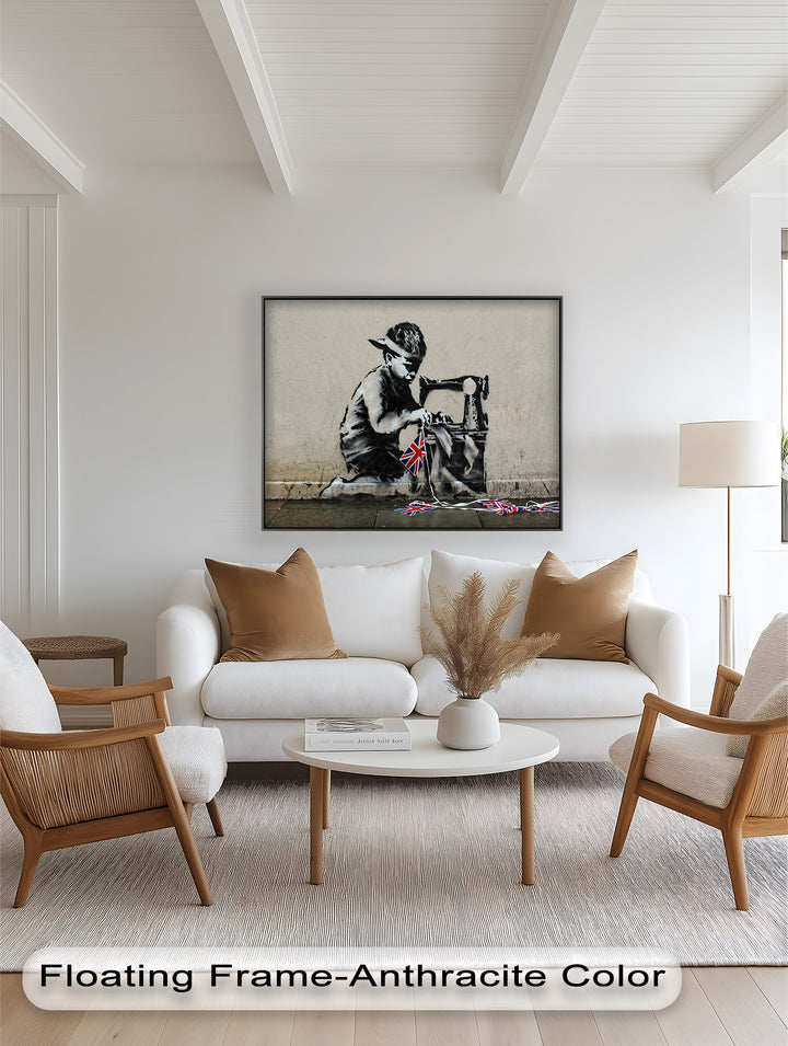 Stitched Allegiance – Banksy Oil Painting