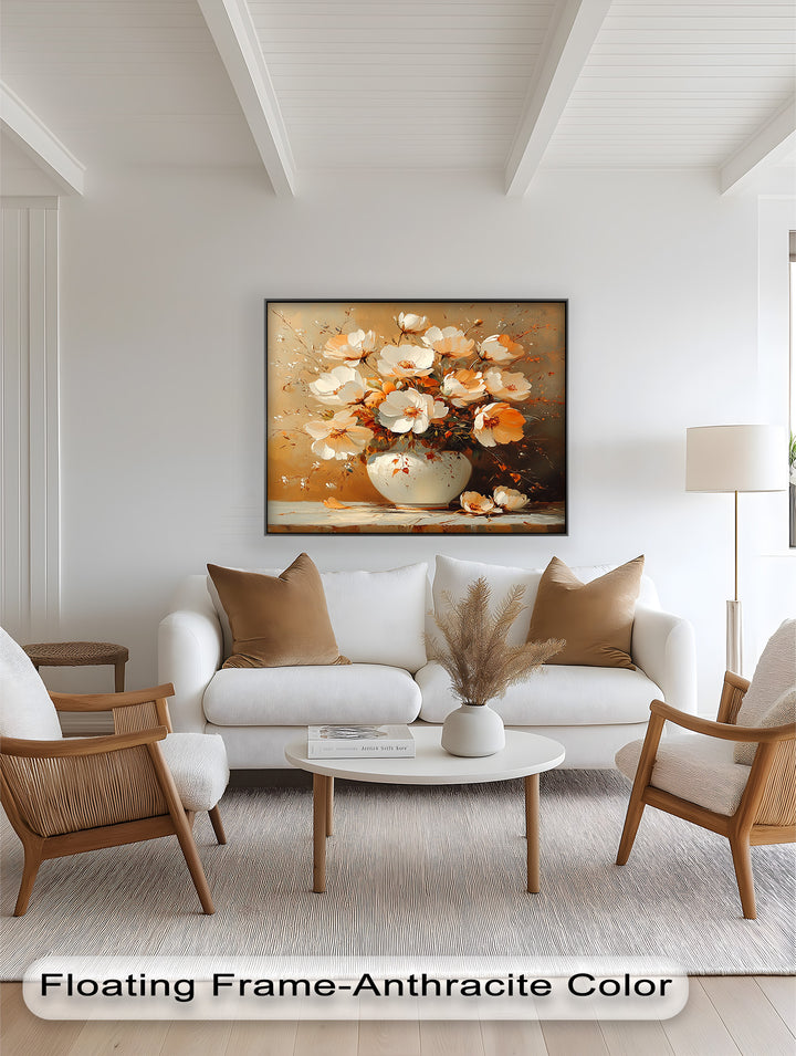 Warm Floral Arrangement – Flower Vase Oil Paintings