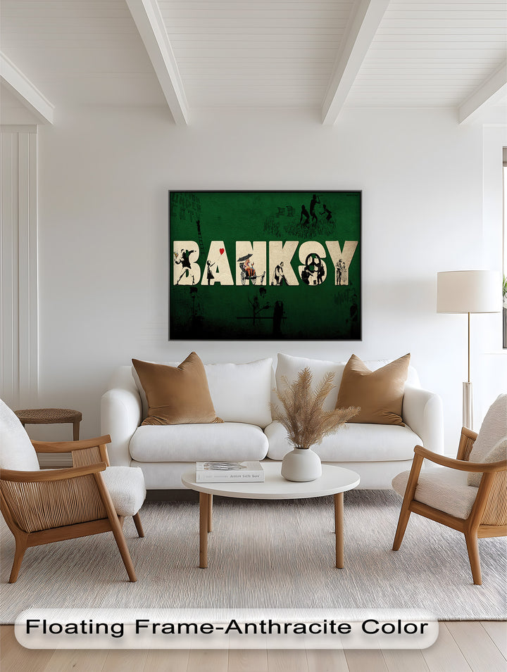 Urban Icons Collide – Banksy Tribute Oil Painting