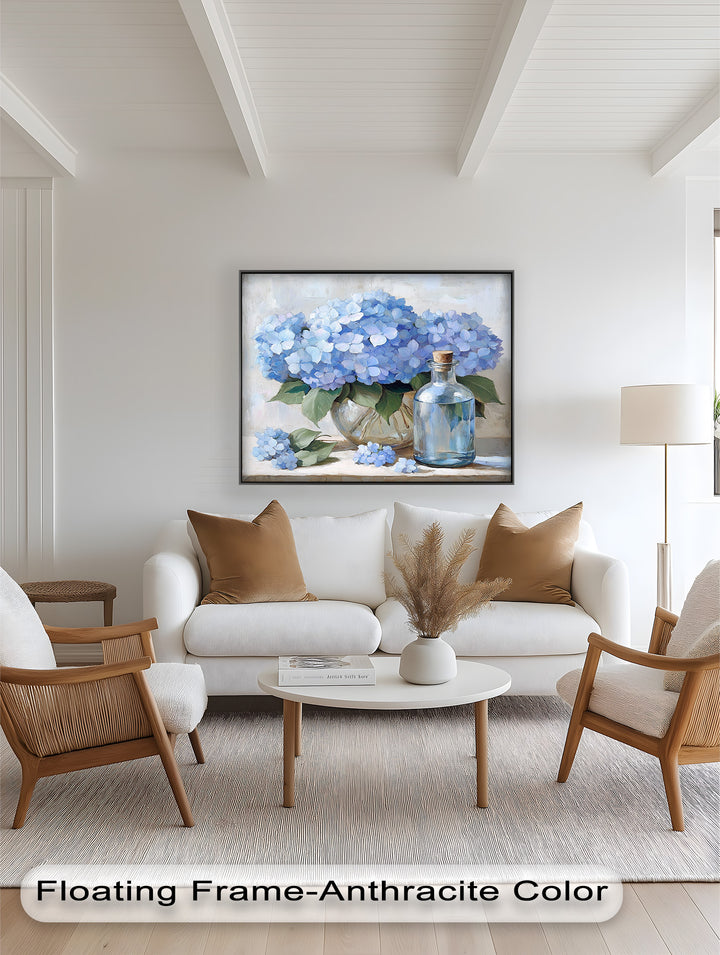 Blue Floral Still Life – Modern Oil Paintings