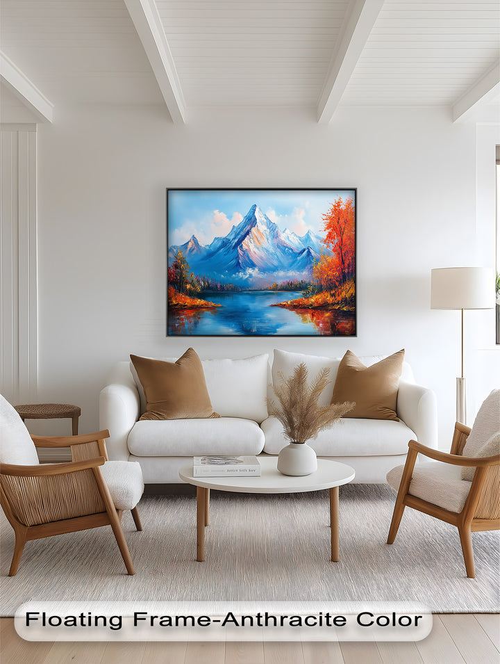 Incredible Stunning Mountain Landscape – Framed Nature Oil Painting