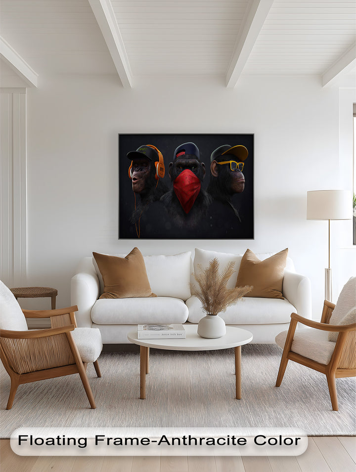 Urban Evolution – Streetwise Chimp Collective Banksy Oil Painting