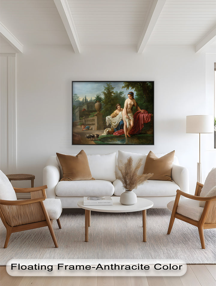Bathing in the Garden – Neoclassical Elegance Oil Painting