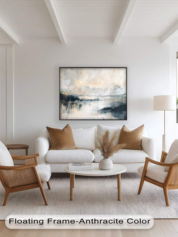 Abstract Landscape Reflection – Modern Serenity Oil Painting