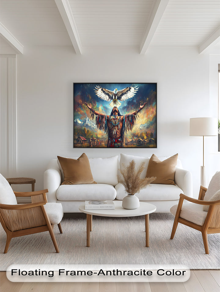 Call of the Sky – Native Ceremony Oil Painting