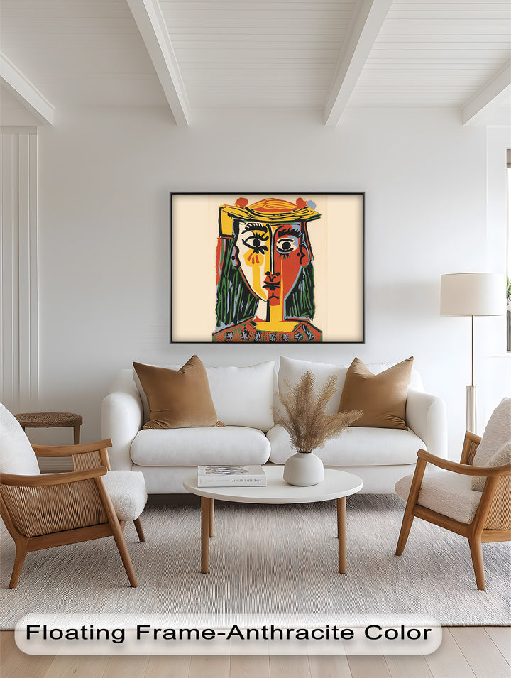 Picasso Woman with Hat – Cubist Portrait Oil Painting