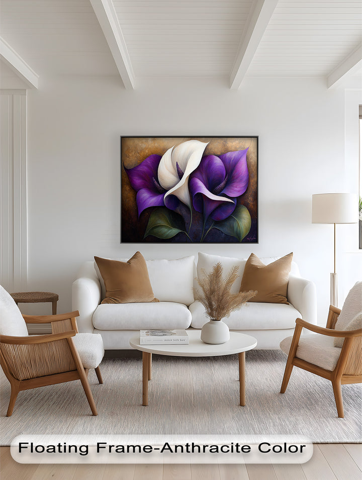 Purple Tulips – Luxurious Floral Oil Painting