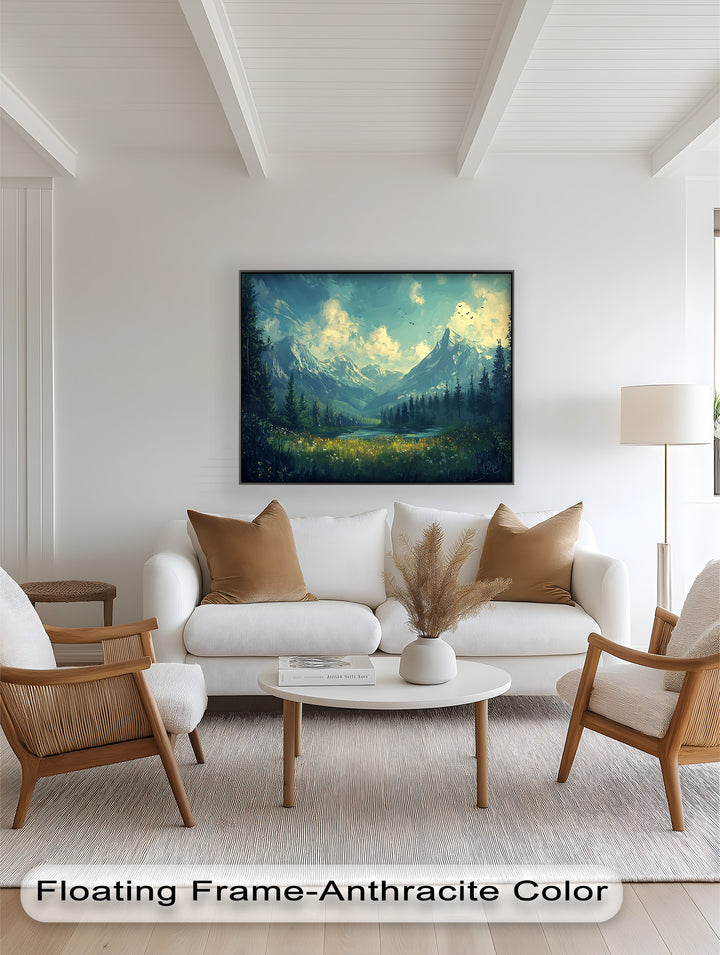 Mystic Mountain Solitude – Enchanting Landscape Oil Painting