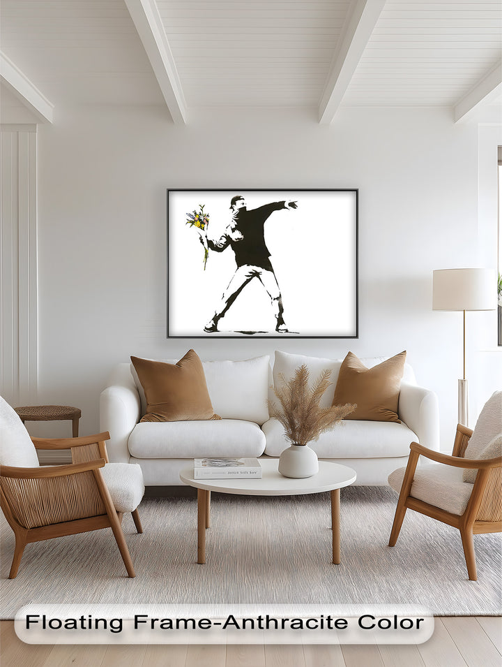 Flower Thrower – Iconic Protest Banksy Oil Painting