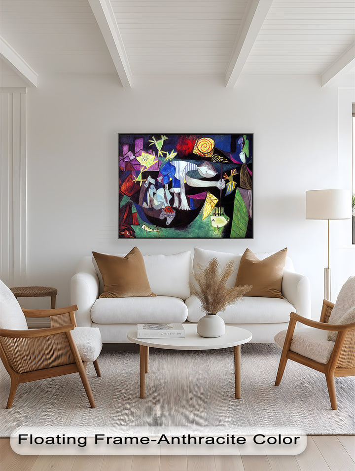Night of the Spirals – Symbolic Surrealist Picasso Oil Painting