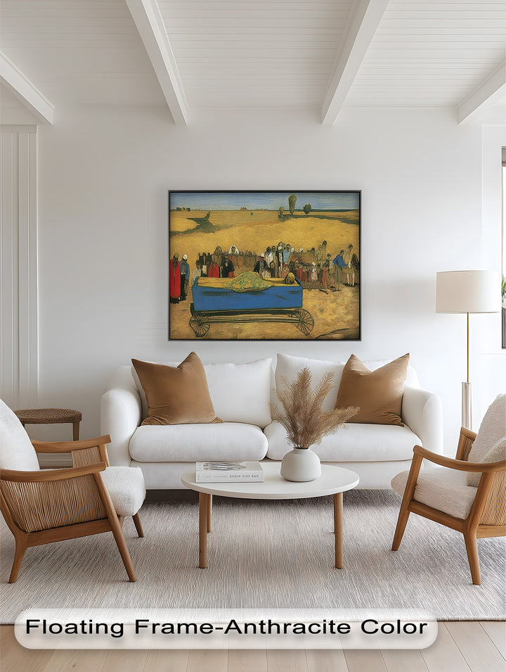 The Funeral Procession – Symbolic Historic Oil Painting