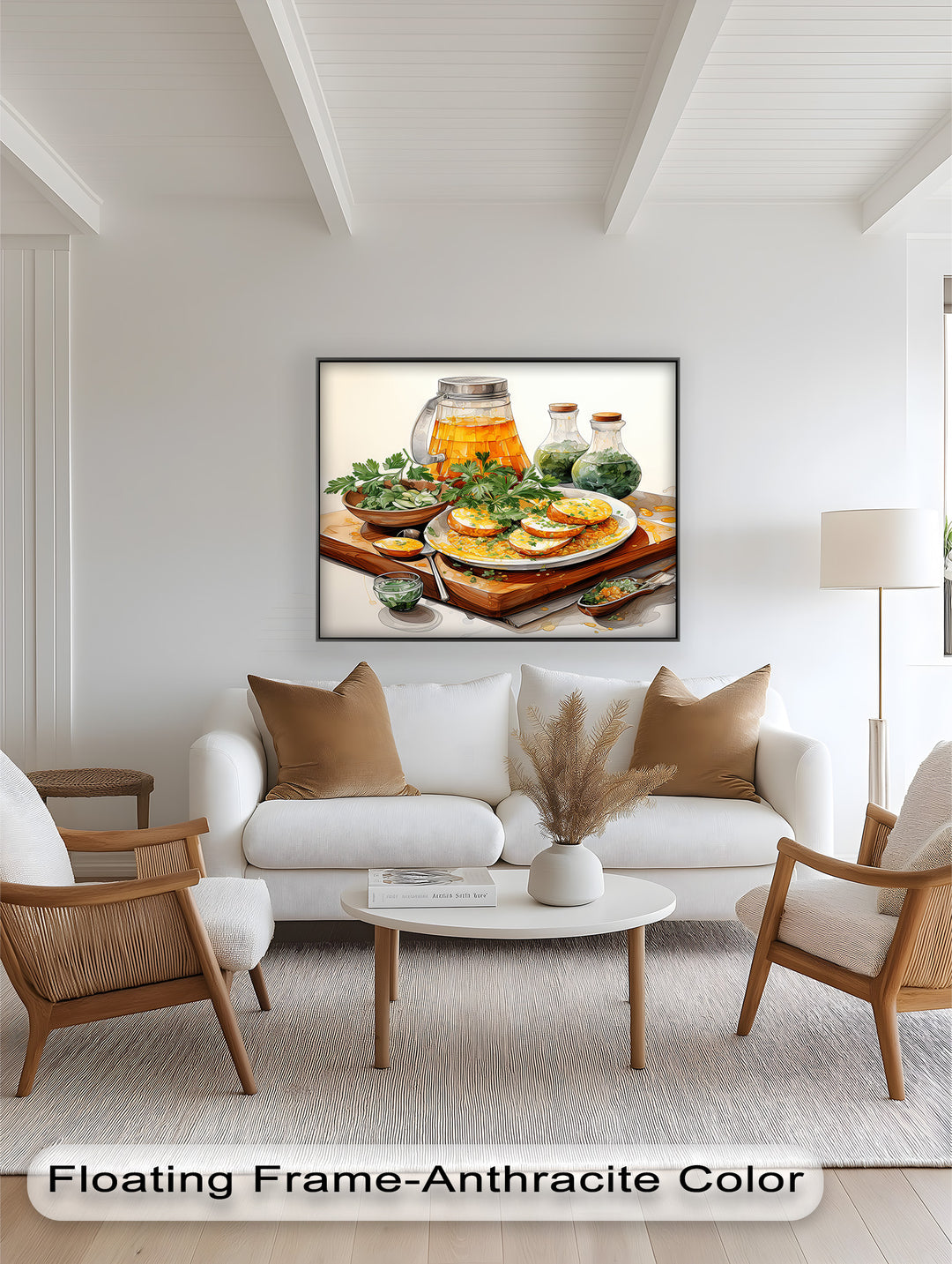 Golden Herb Delight – Rustic Food Still Life Painting