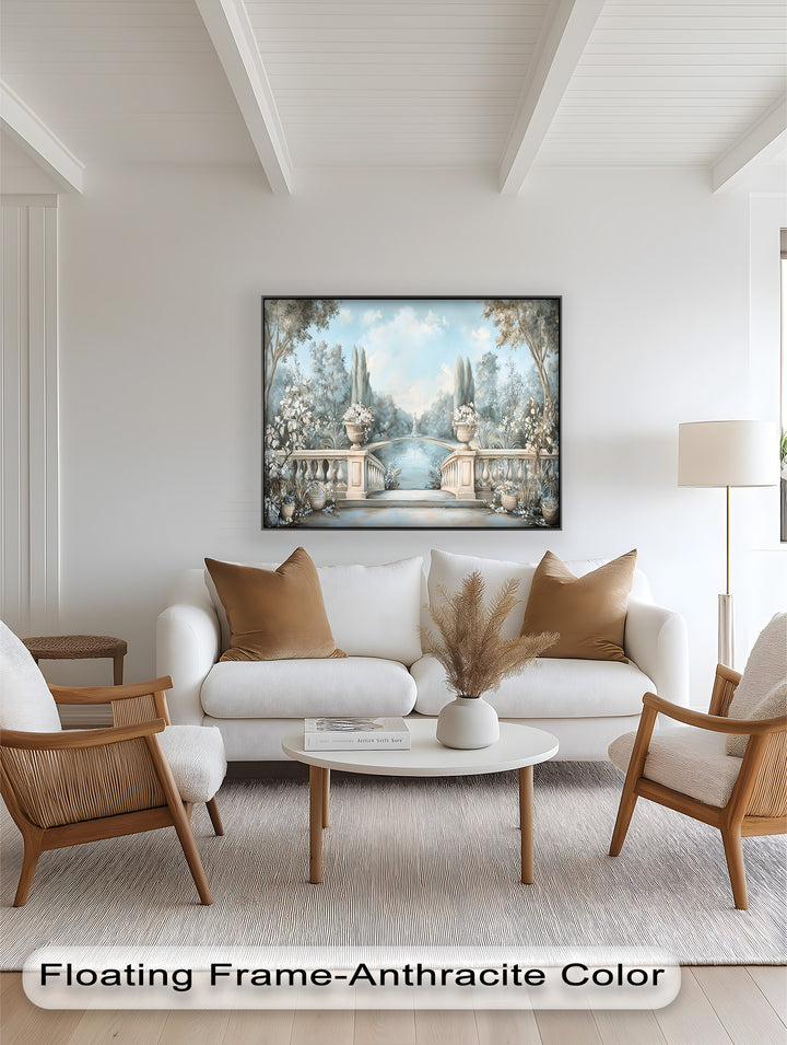 Tranquil Garden Terrace – Landscape Oil Painting