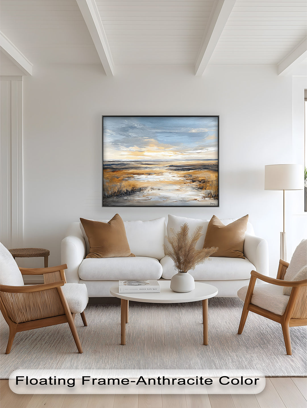 Natur Wandkunst - Golden Horizon Meereslandschaft Ölgemälde