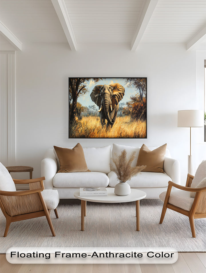Guardian of the Wild – Elephant Oil Painting