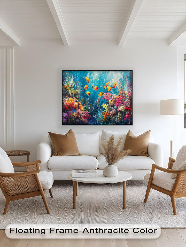 Coral Reef with Tropical Fish – Animal Oil Painting