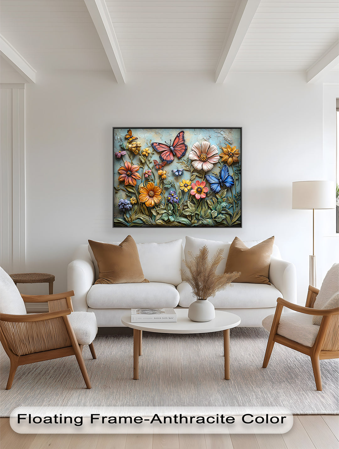Vibrant Butterfly Flower – Textured Floral Oil Painting