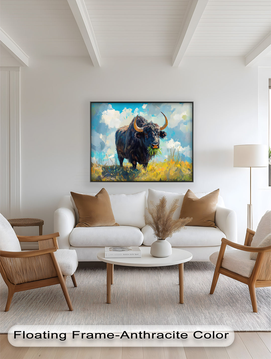 Highland Bull – Abstract Oil Painting