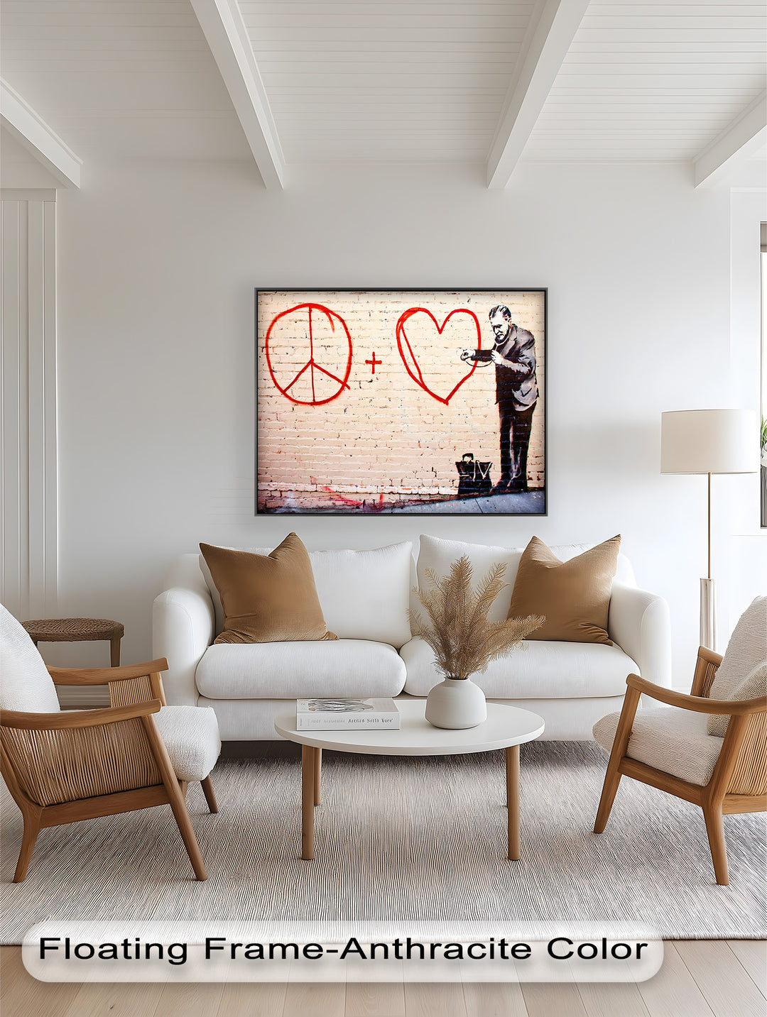 Peace + Love Equation – Banksy Oil Painting