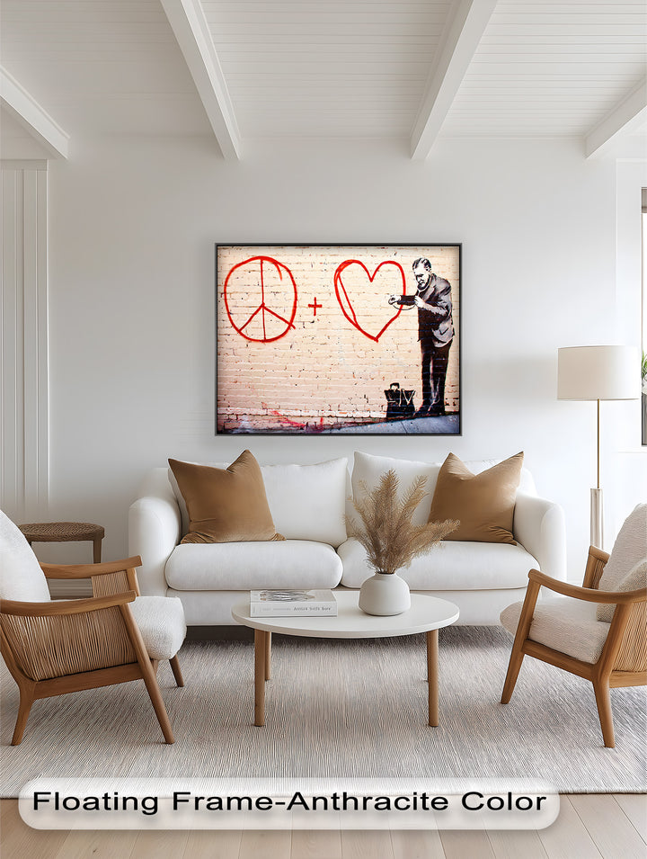 Peace + Love Equation – Banksy Oil Painting