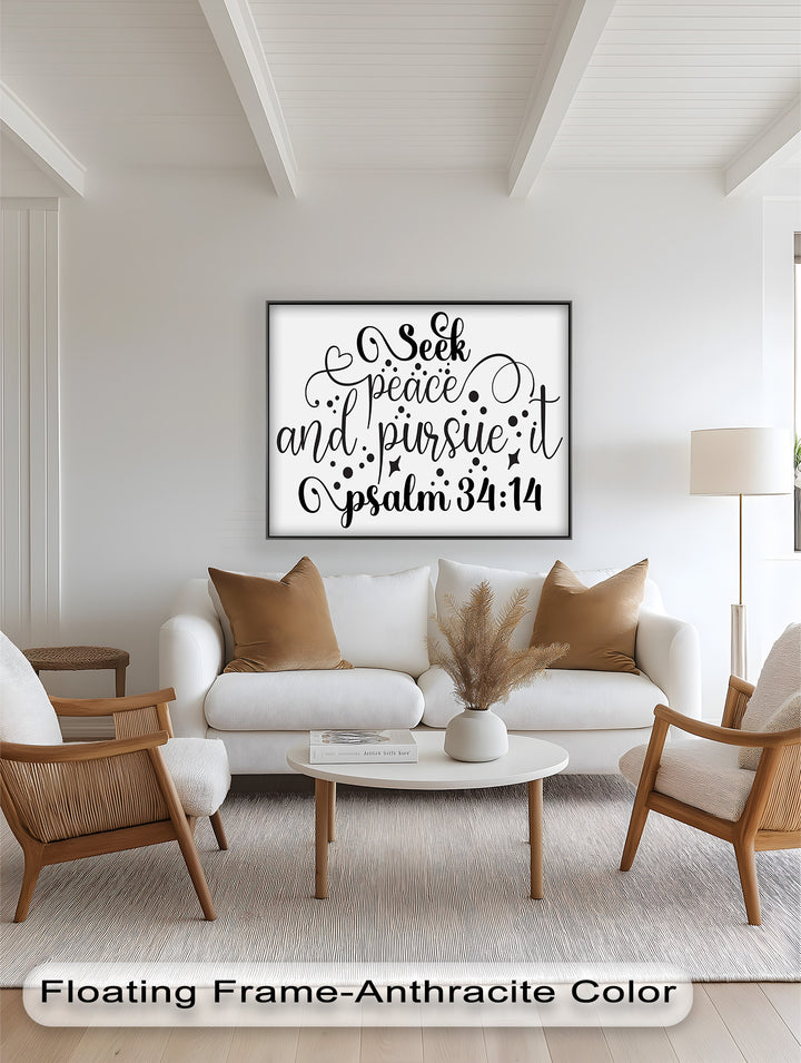 Seek Peace and Pursue It – Psalm 34:14 Bible Oil Paintings
