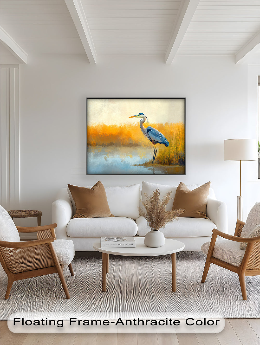 Blue Heron by Autumn Marsh – Animal Oil Painting