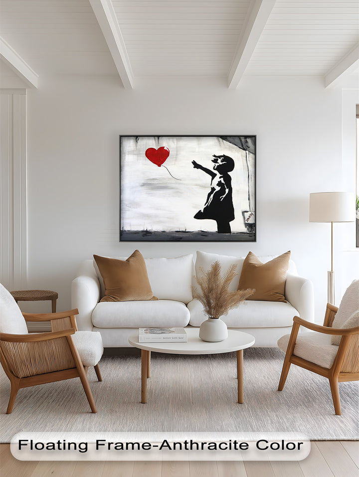 Girl with Heart Balloon – Banksy Oil Painting