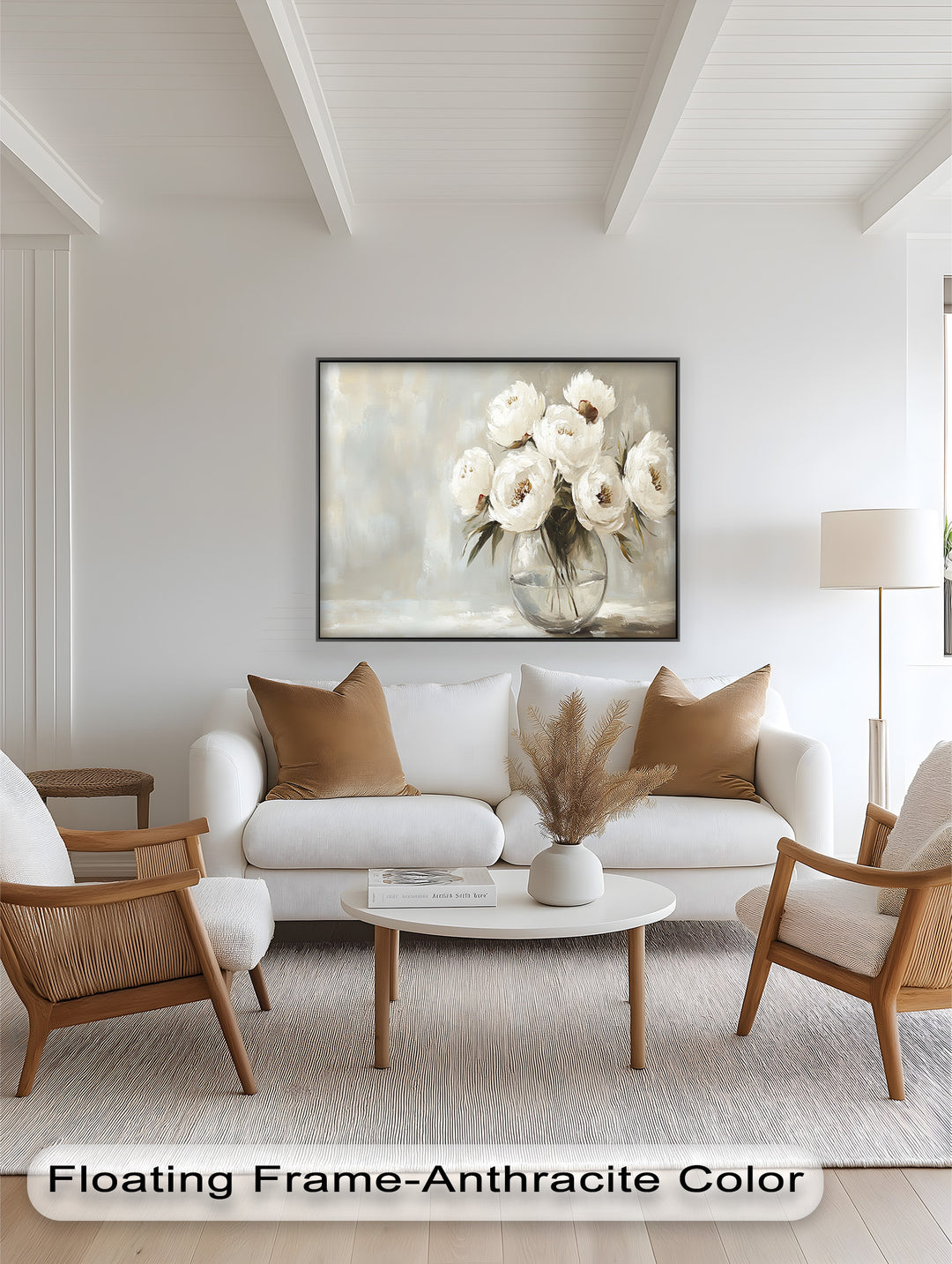White Peony Bouquet – Floral Oil Paintings