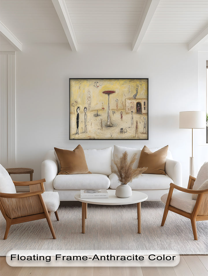 Whispers of the Playground – Dreamlike Surrealist Oil Painting