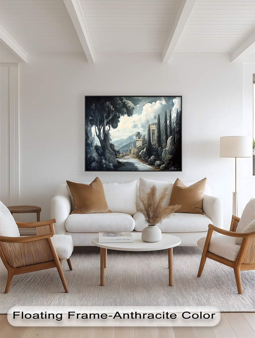 Ancient Pathway to the Temple – Dramatic Classical Landscape Oil Painting