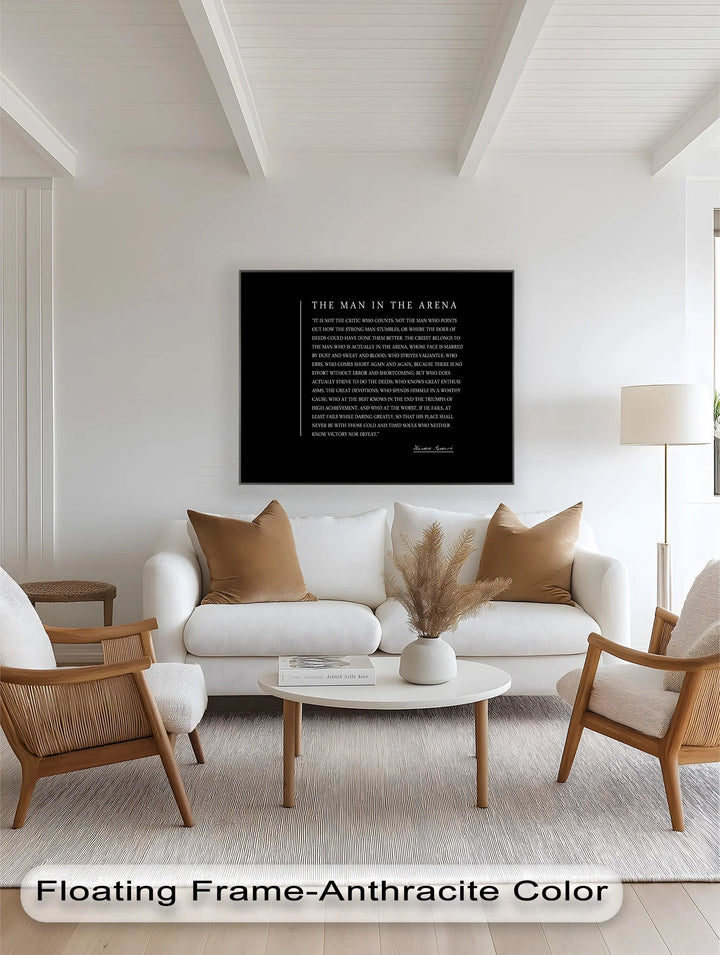 The Man in the Arena – Inspirational Quote Oil Painting - MyPhotoStation