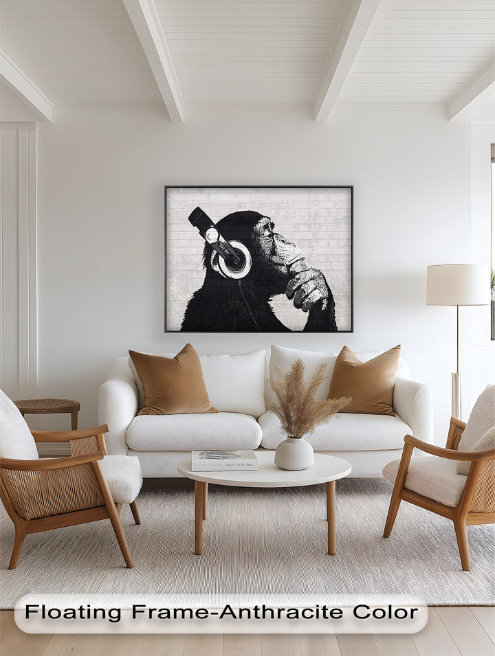 Contemplative Chimp – Banksy Oil Painting