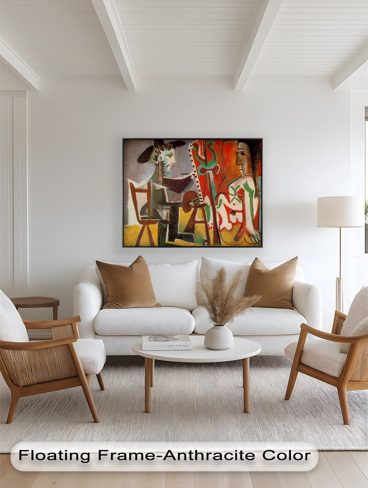Der Maler und die Muse – Atelierszene Picasso Ölgemälde