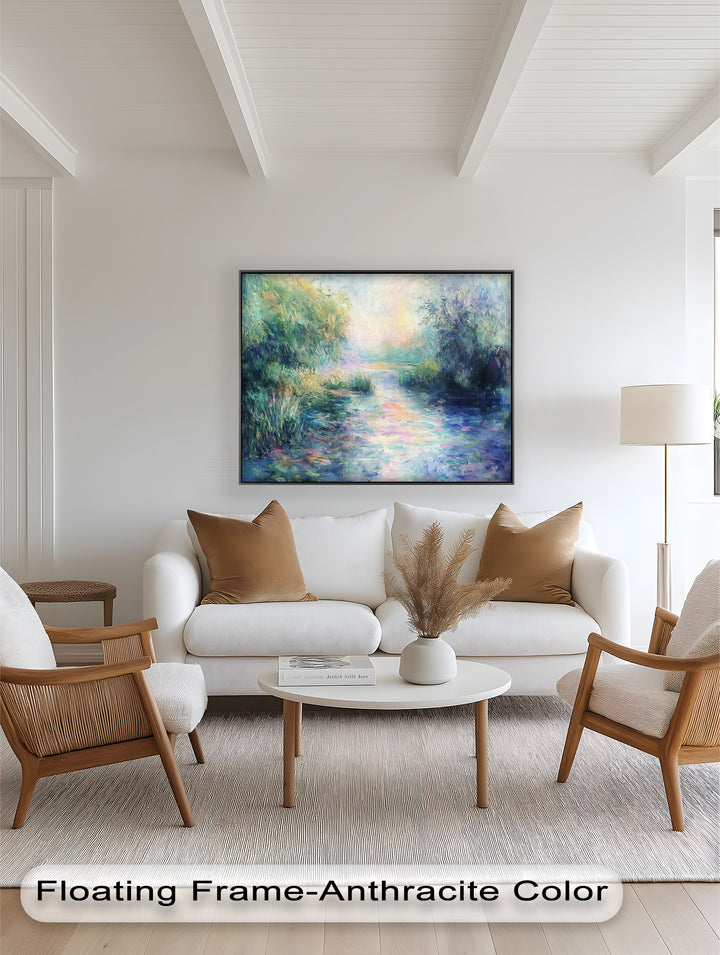 Whispering Riverbank at Dusk – Impressionist Landscape Oil Painting