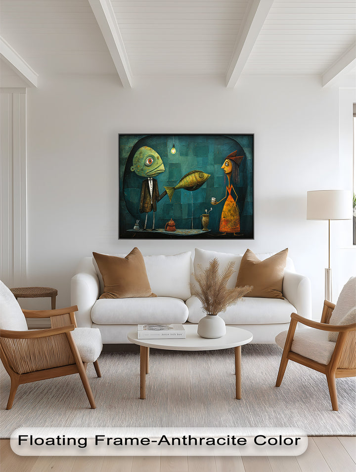 The Offering – Surreal Tea Exchange Picasso Oil Painting