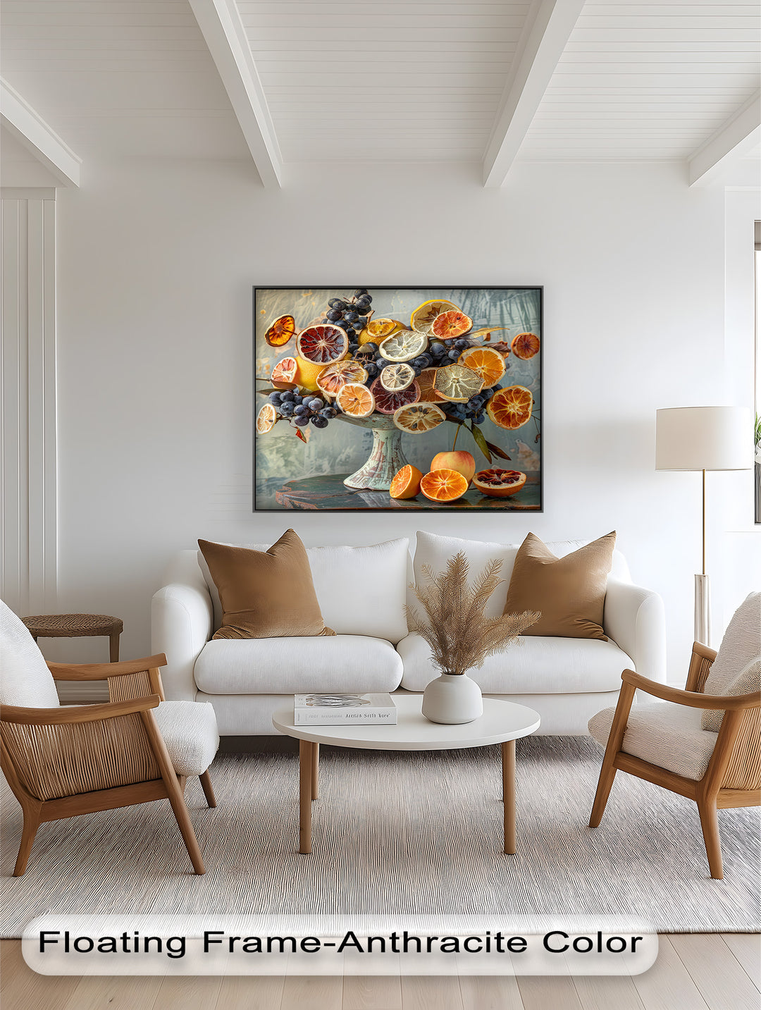 Grapes and Citrus Harmony – Decorative Still Life Food Painting