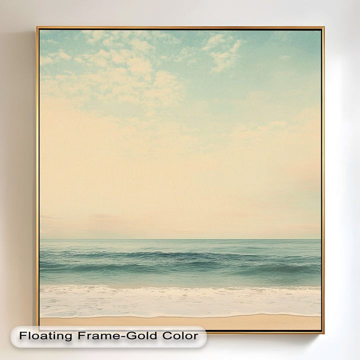 Calm Ocean Oil Paintings – Coastal Beach Wall Art