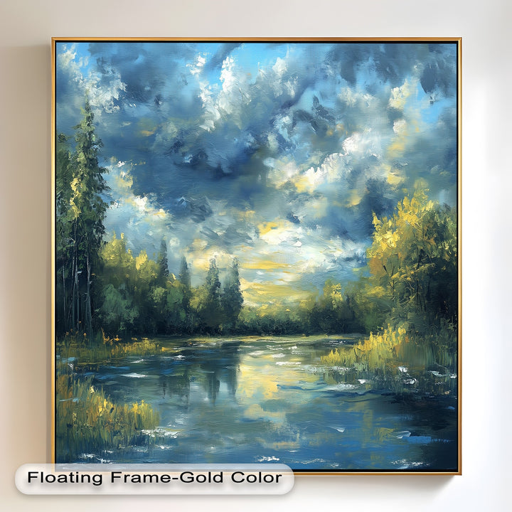 Forest River – Nature Oil Painting