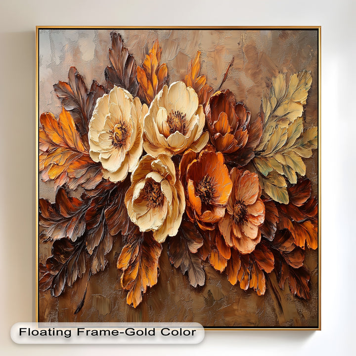 Golden Autumn Florals – Botanical Oil Paintings