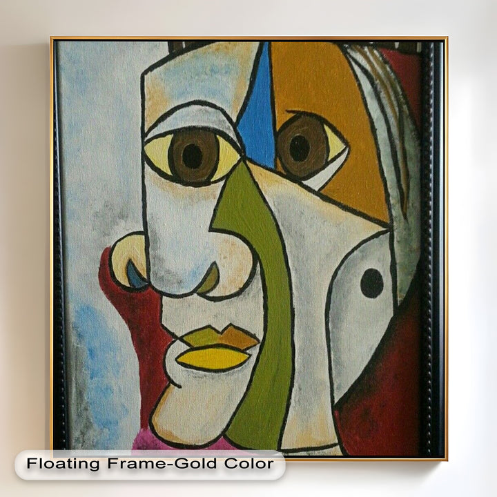 Fragmented Persona – Geometric Abstract Picasso Oil Painting